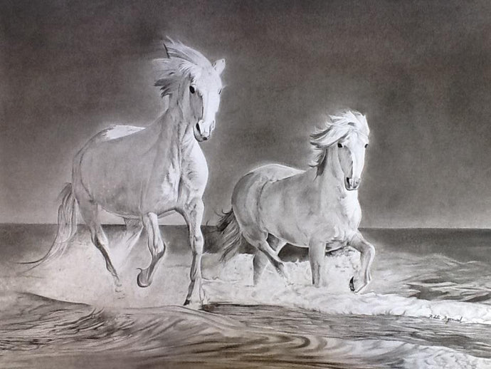 Running horses