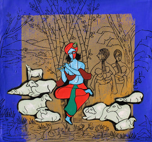 Krishna with Sakhi