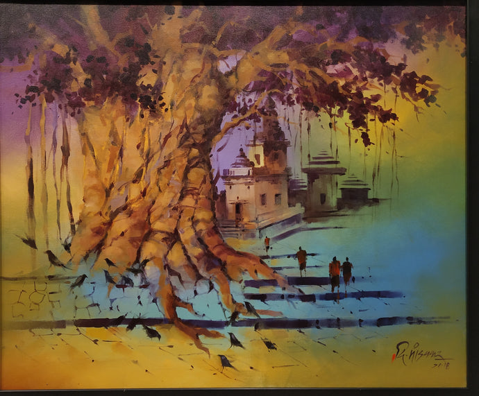 Temple by the tree