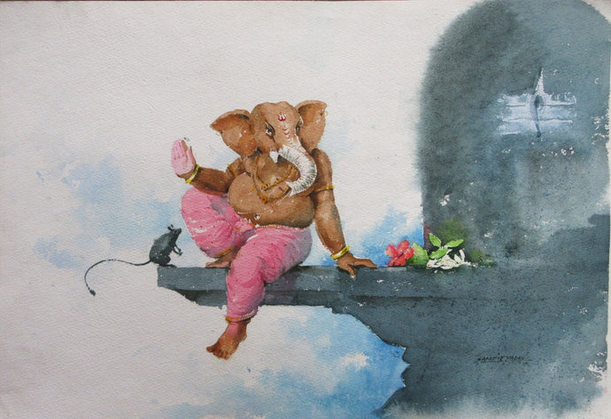 Ganesha with Shivling