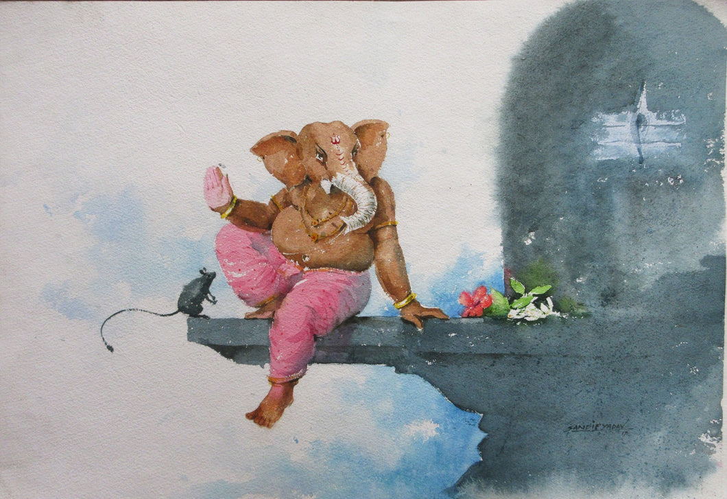 Ganesha with Shivling