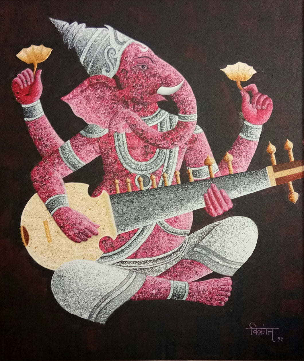 Ganesha with Sarod