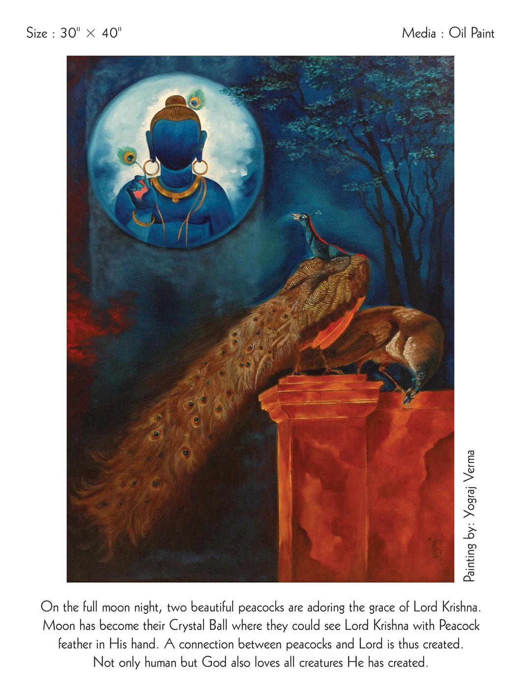 Lord Krishna with peacoc
