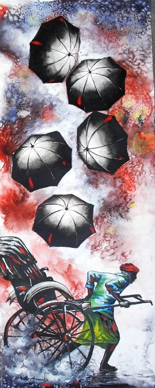Raining Umbrellas 1