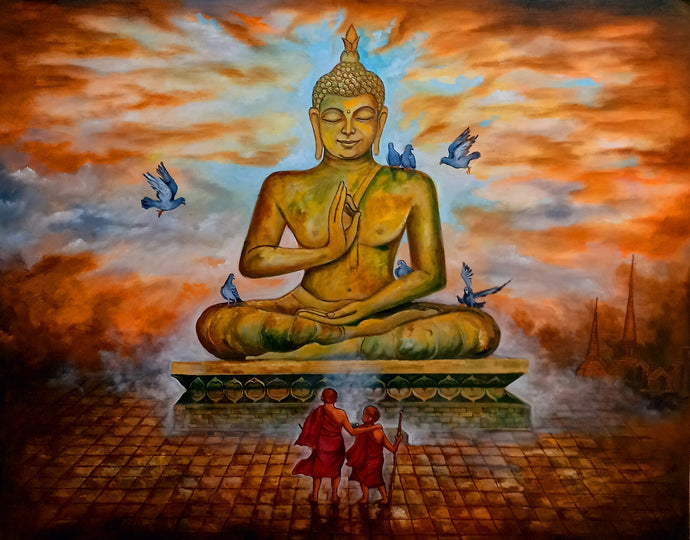 Buddha and the monk