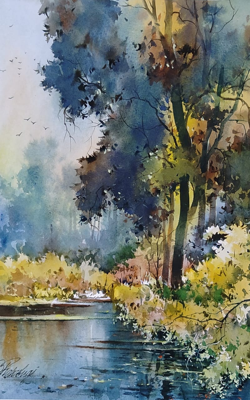 Water Color Landscape Painting in Jaipur at best price by Madhu