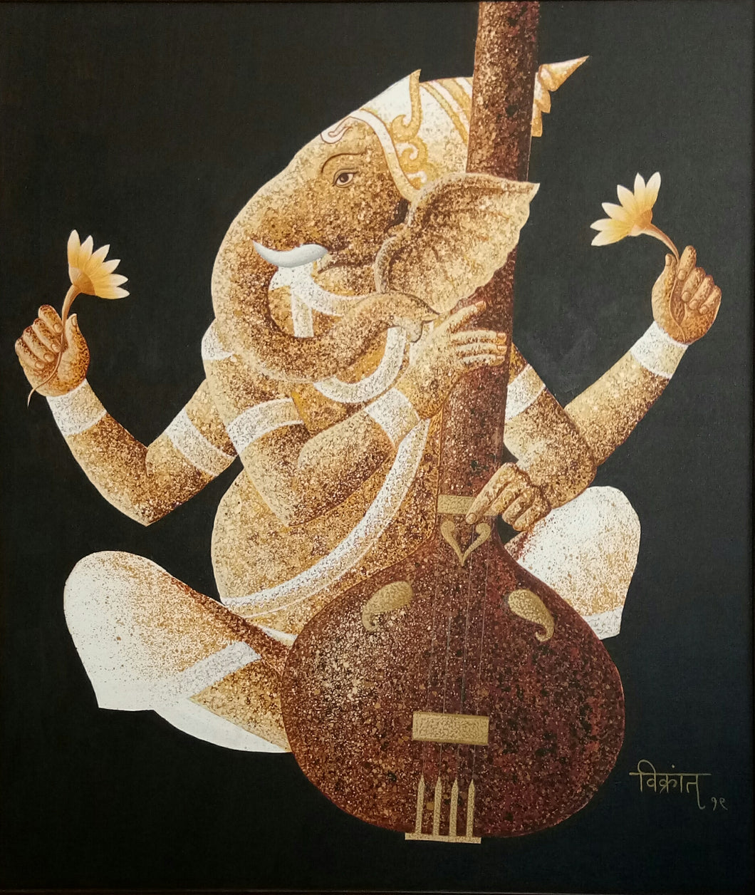 Ganesha with sarangi